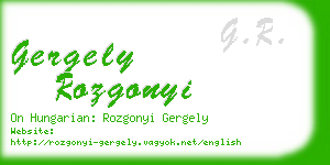 gergely rozgonyi business card